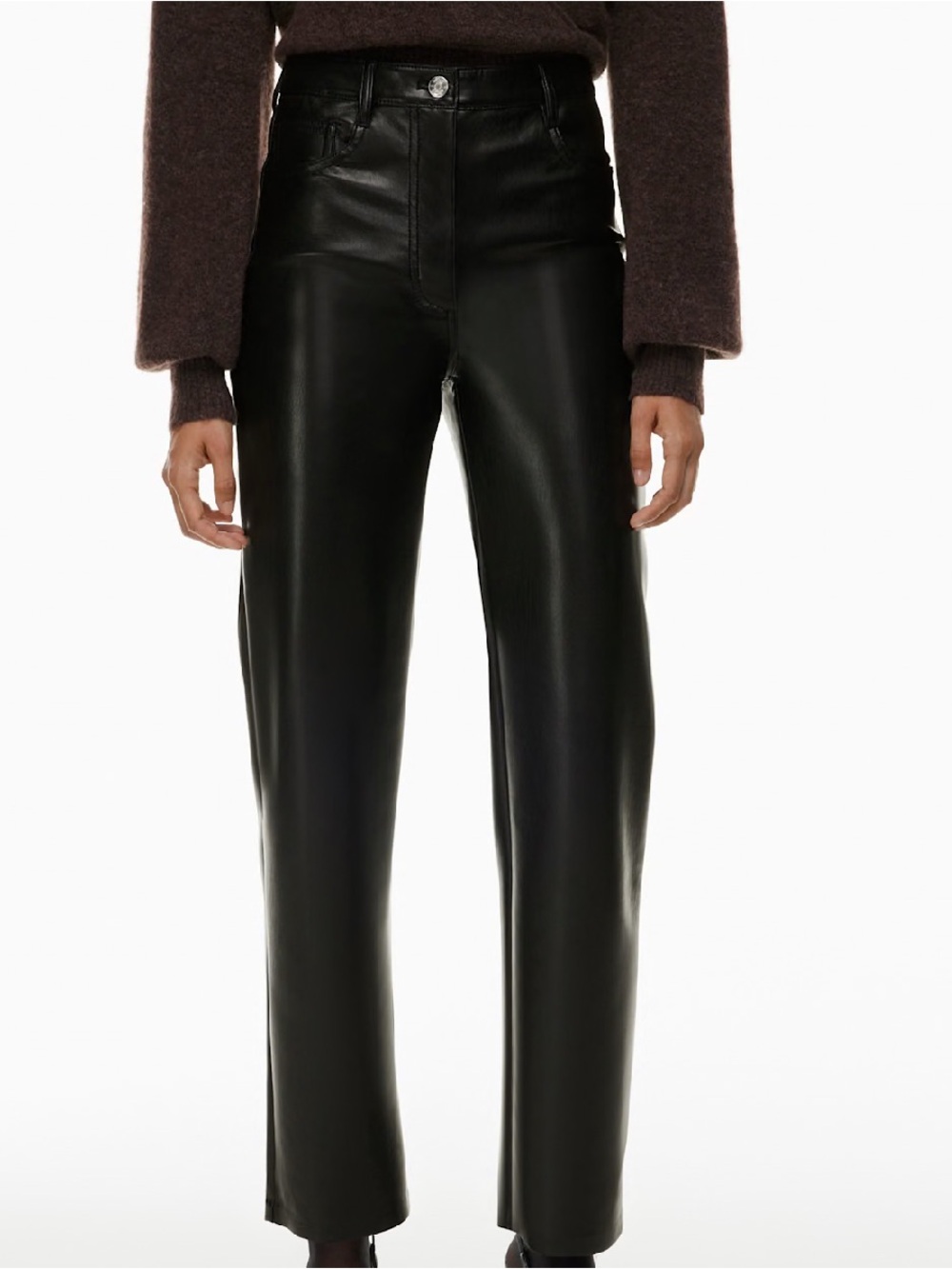 Wilfred High Waisted Vegan Leather Ankle Pant.